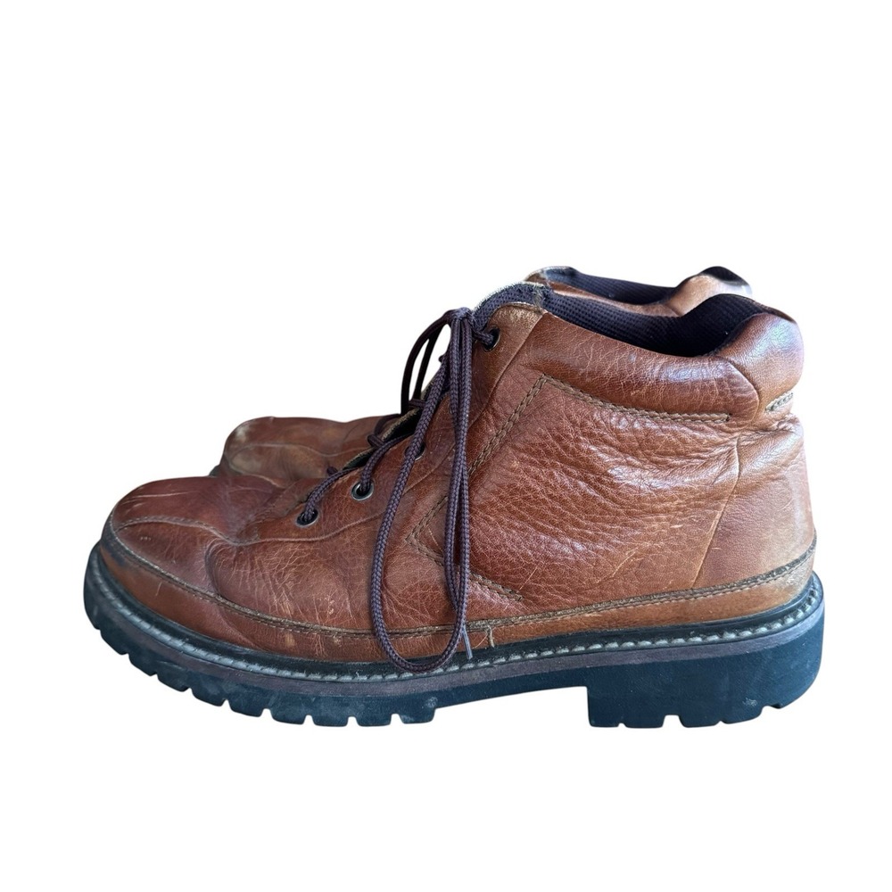 RJ Colt Babson Brown Leather Lace Up Ankle Boots Men's  Size 12